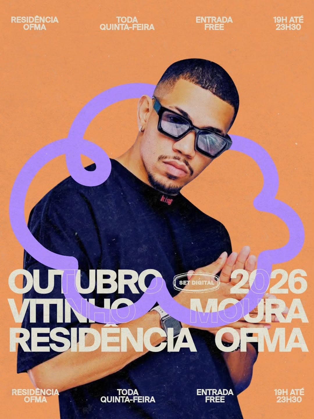 Flyer de DJ Vitinho Moura