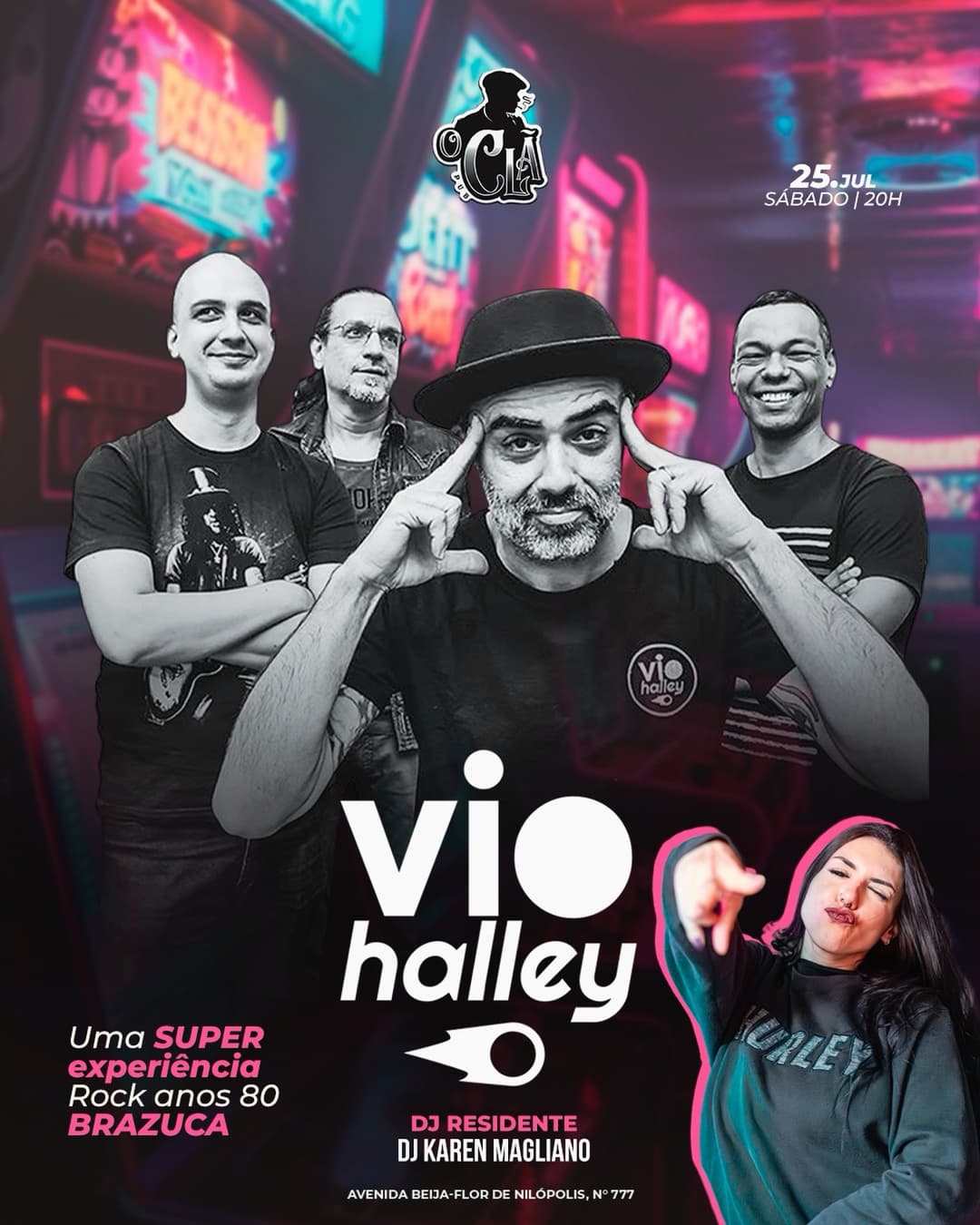 Flyer de Karen Magliano e Banda VioHalley