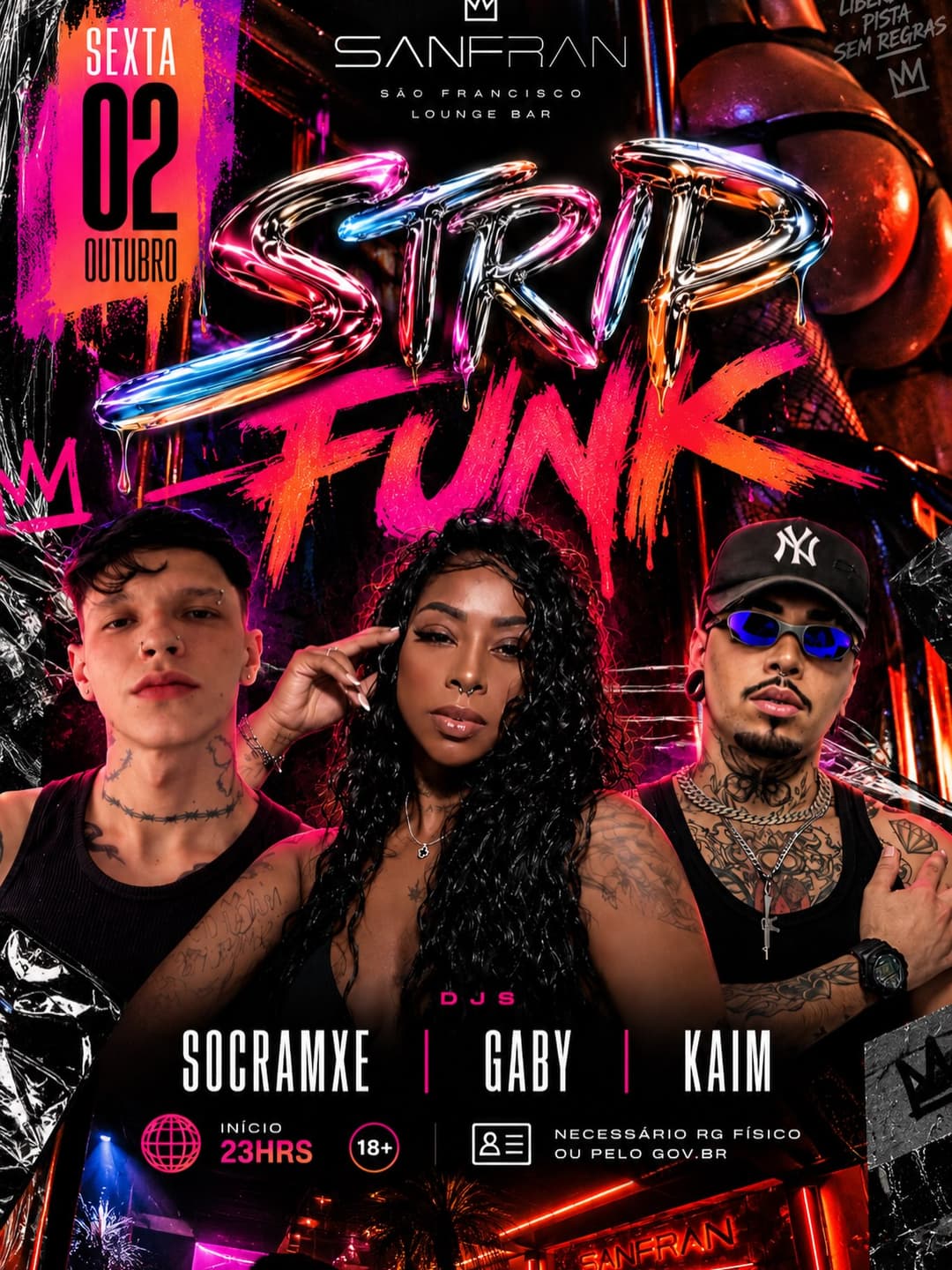 Flyer de Socramxe, Gaby e Kaim