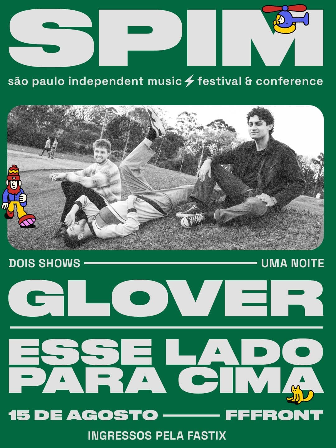 Flyer de Glover., Este Lado para Cima e Banda não nomeada