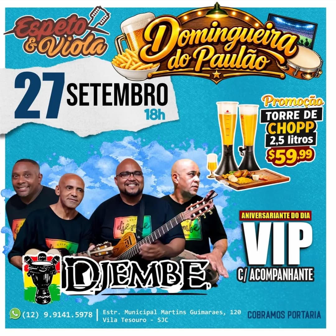 Flyer de Grupo Djembe