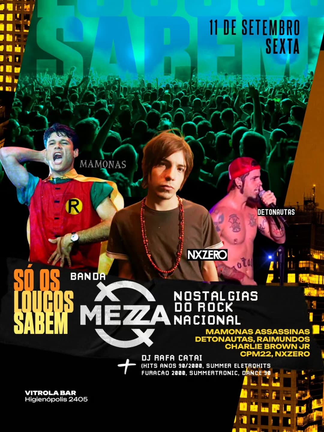 Flyer de Mezza e DJ Rafa Catai