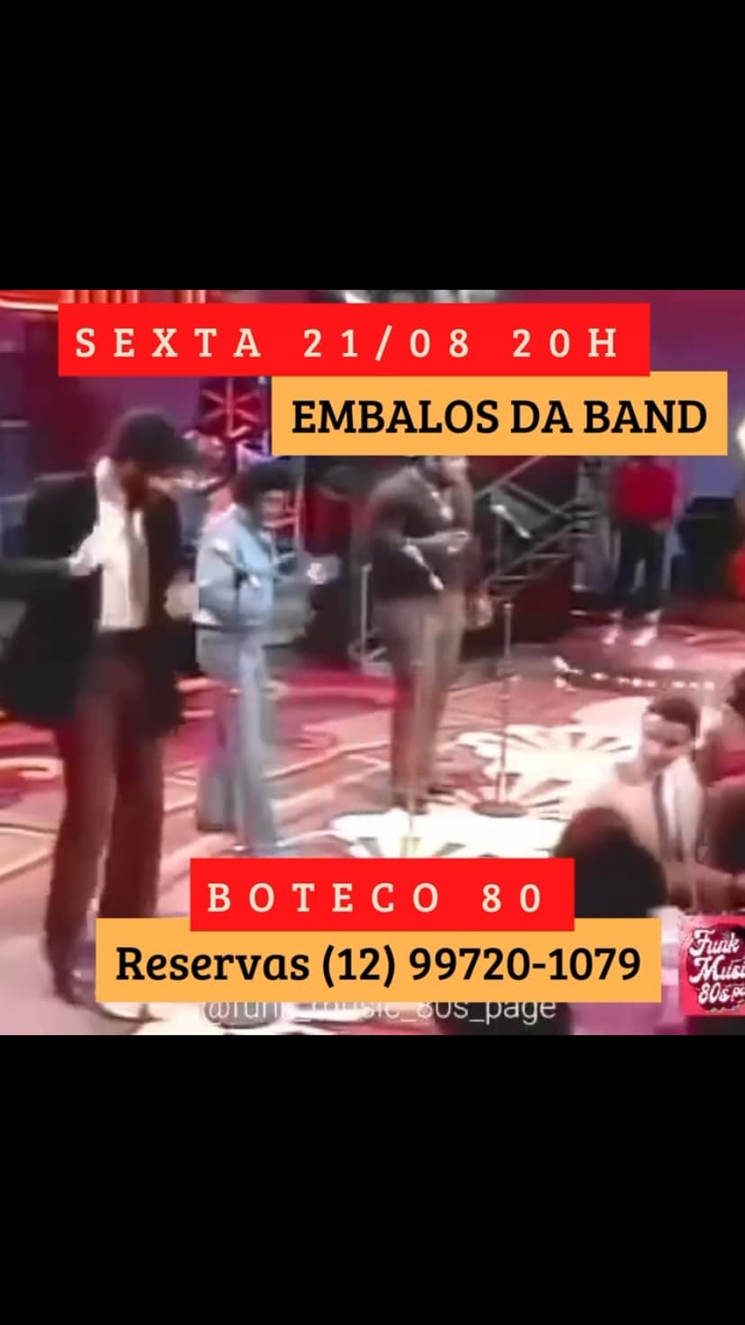 Flyer de Os Embalos da Band