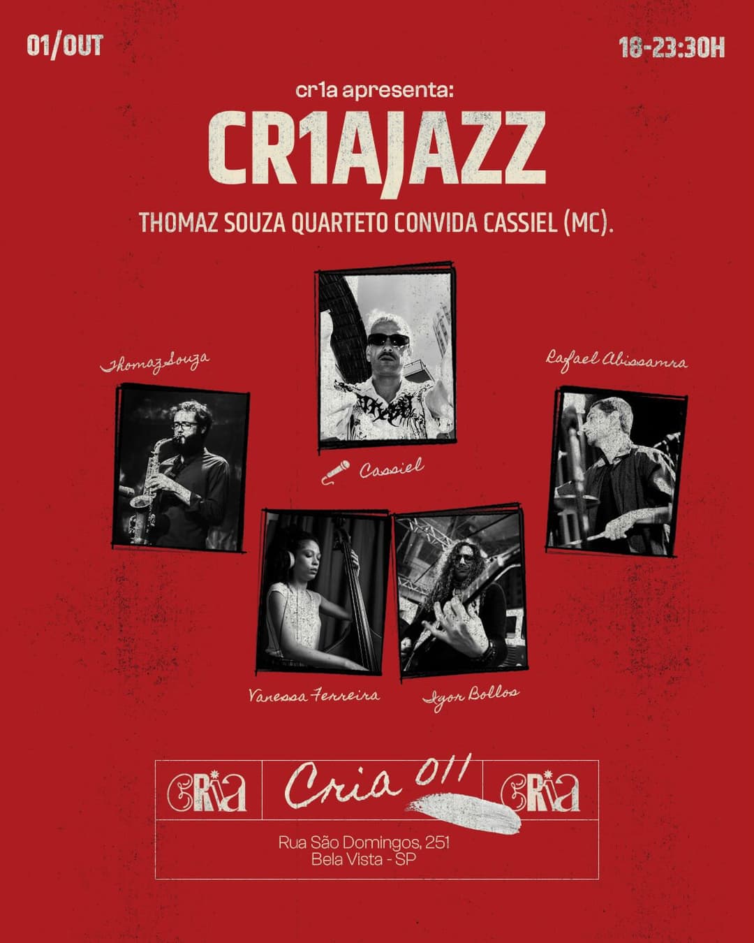 Flyer de Thomaz Souza Quarteto e cassiel________