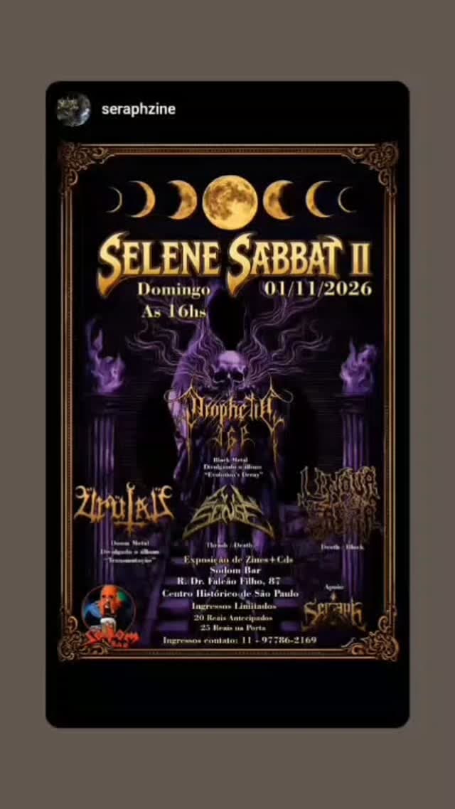 Flyer de Prophetic Age, Uhrul, Lichdom e Evil Sense