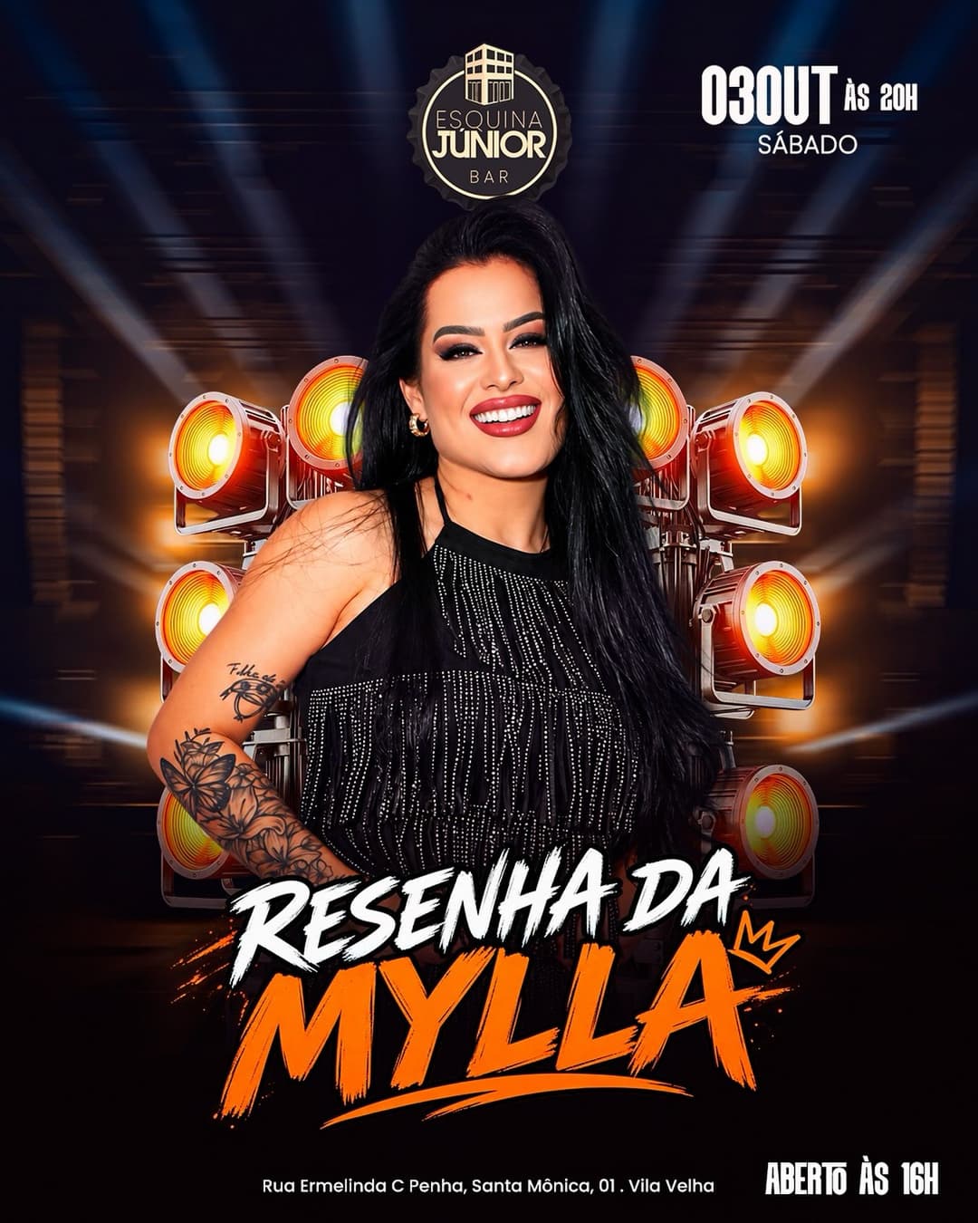 Flyer de Resenha da Mylla