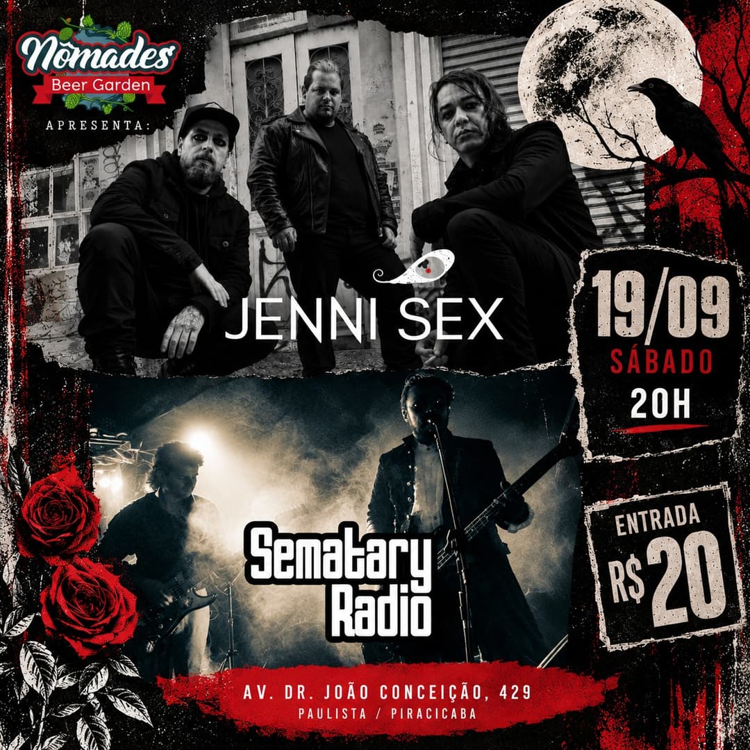 Flyer de Jenni Sex e Sematary Radio
