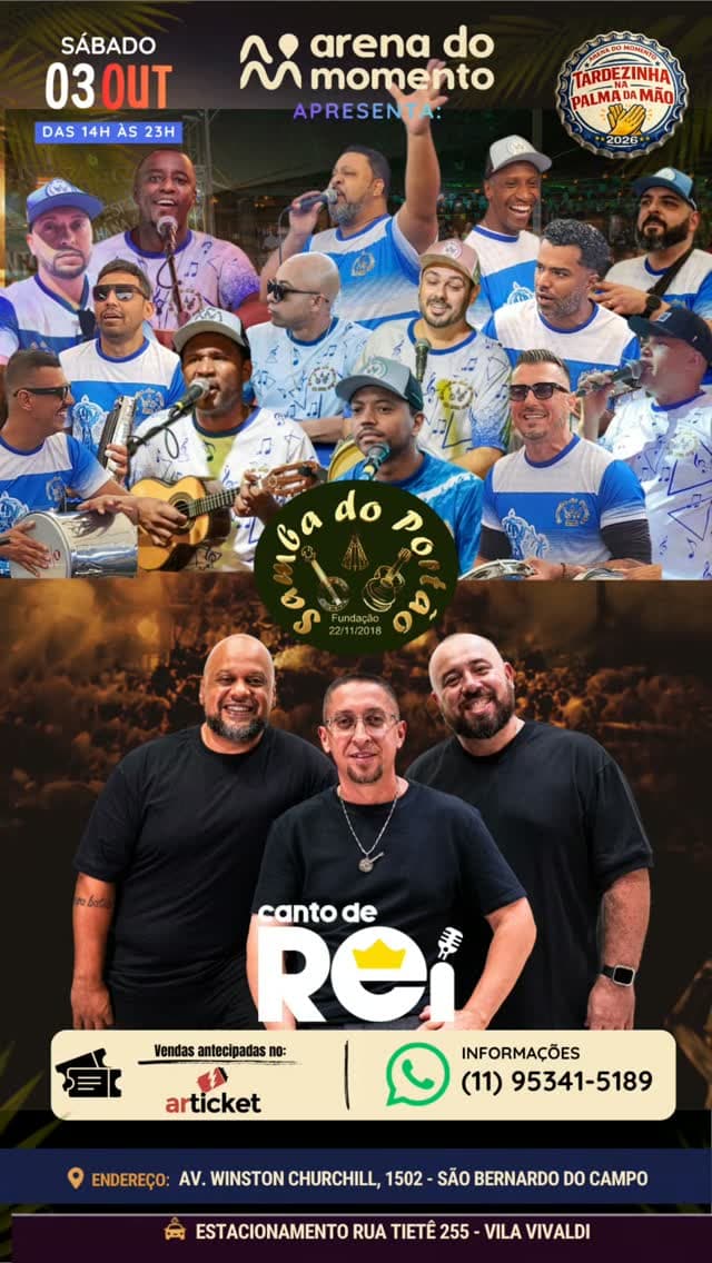 Flyer de Canto de Rei e Samba do Portão