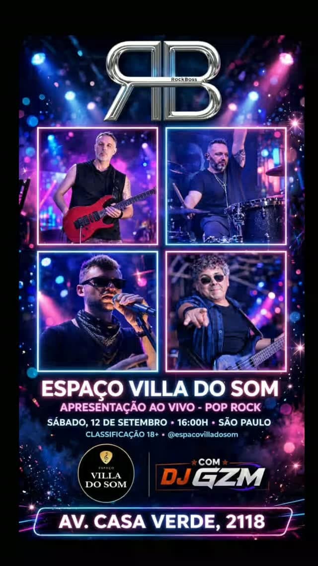 Flyer de DJ GzM e ROCKBOSS
