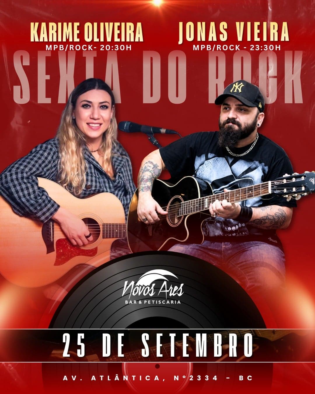 Flyer de Karime Oliveira e Jonas G. Vieira