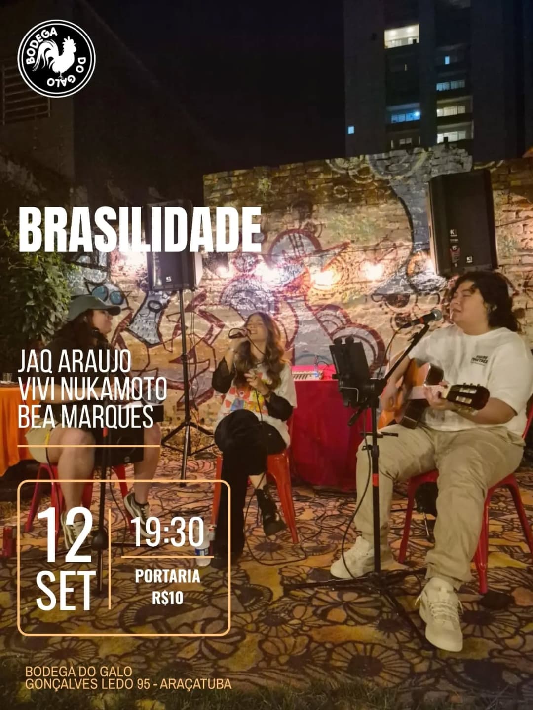 Flyer de Jaqueline, Beaterista e Vivi