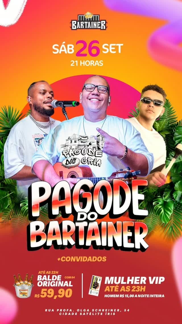 Flyer de Pagode dos Cria