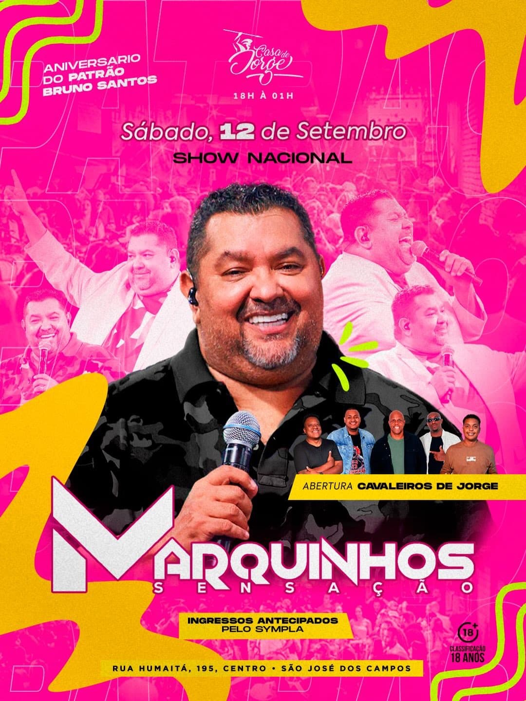 Flyer de Cavaleiros de Jorge🛡⚔️📿 e Marquinhos Sensação