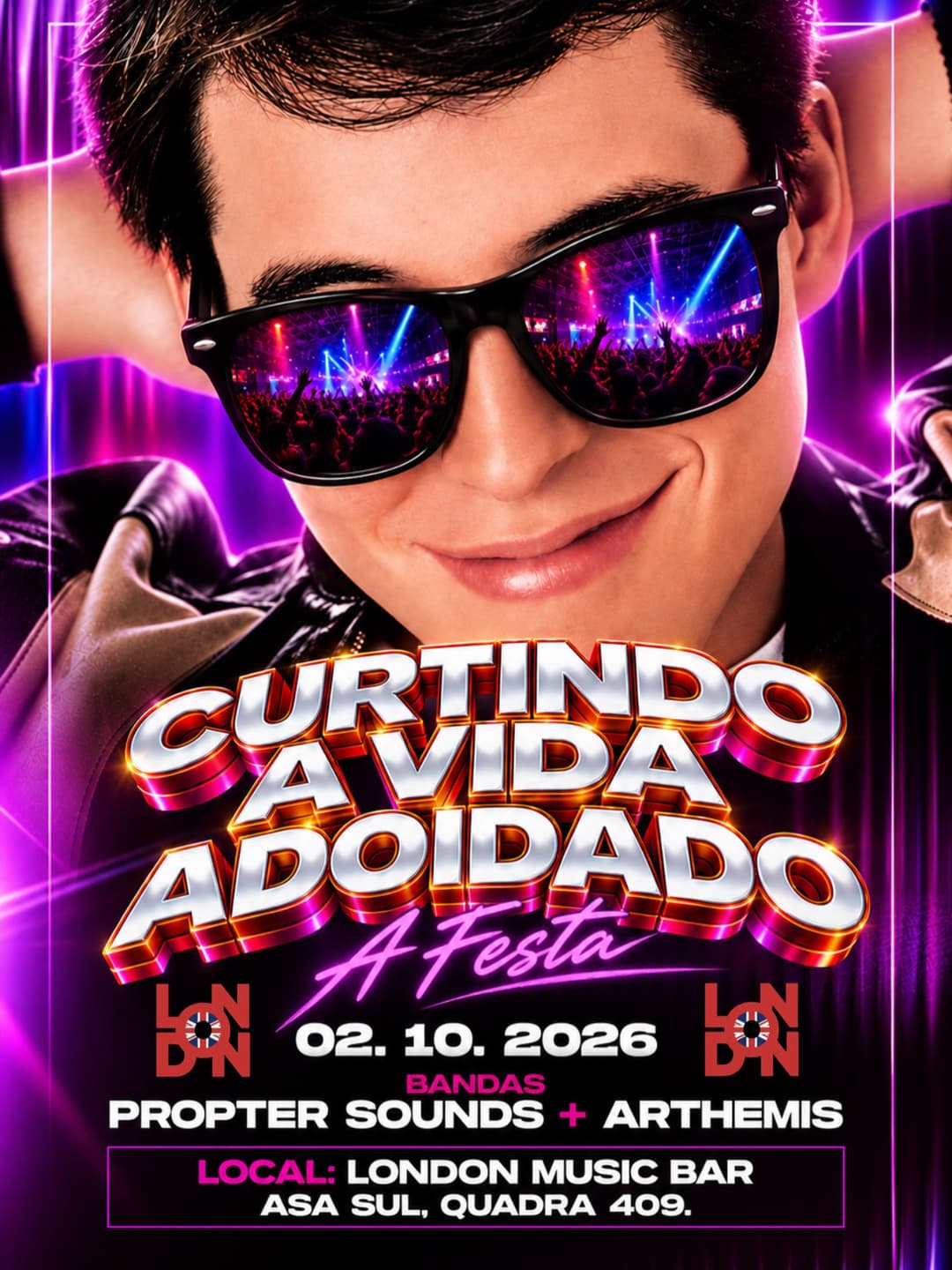 Flyer de Banda Propter Sounds e Arthemis