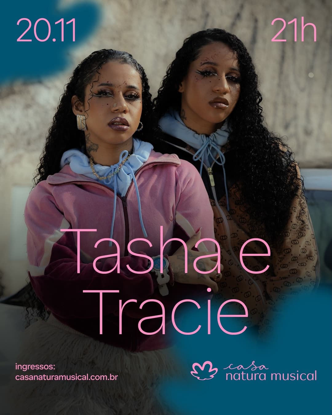 Flyer de Tasha e Tracie