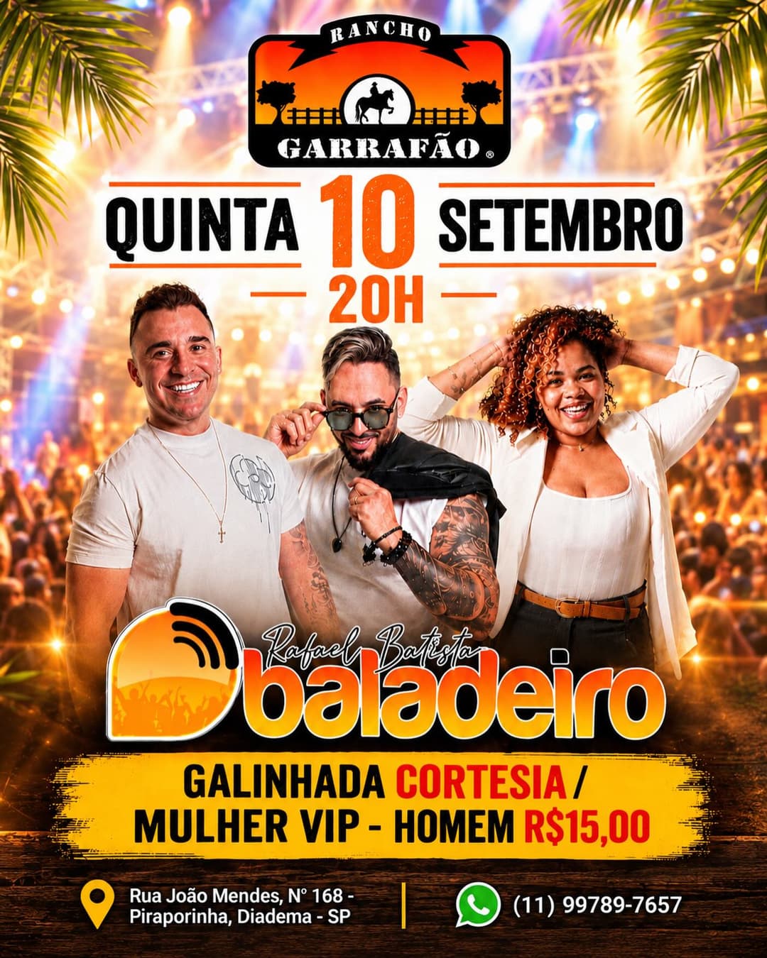 Flyer de Rafael Batista