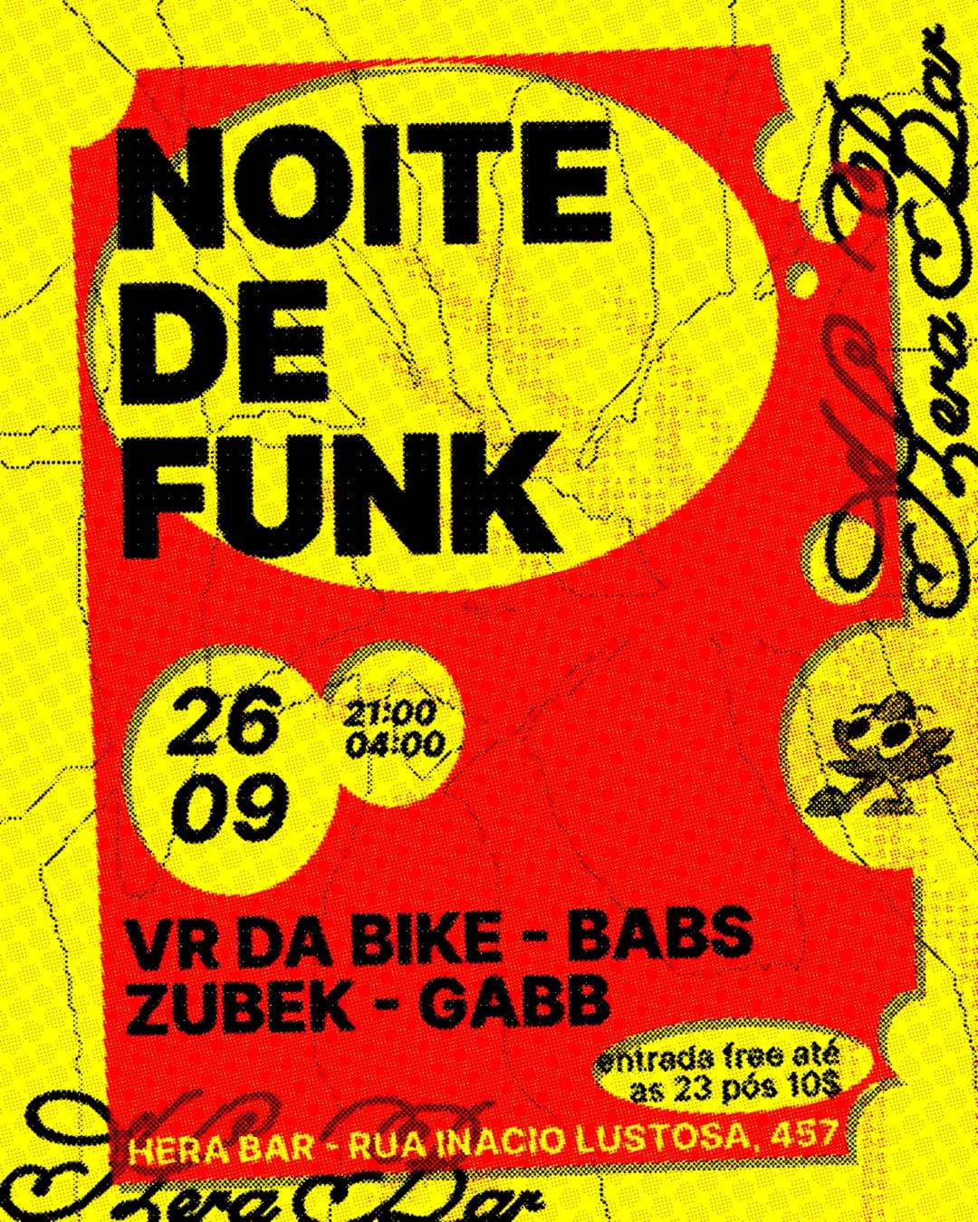 Flyer de João Zubek e mais 3 artistas