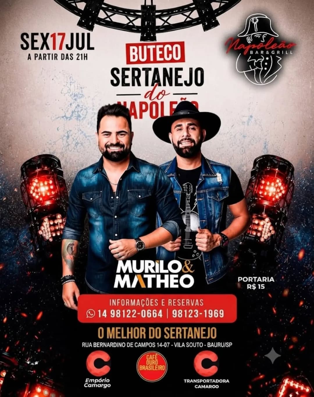 Flyer de Murilo & Matheo