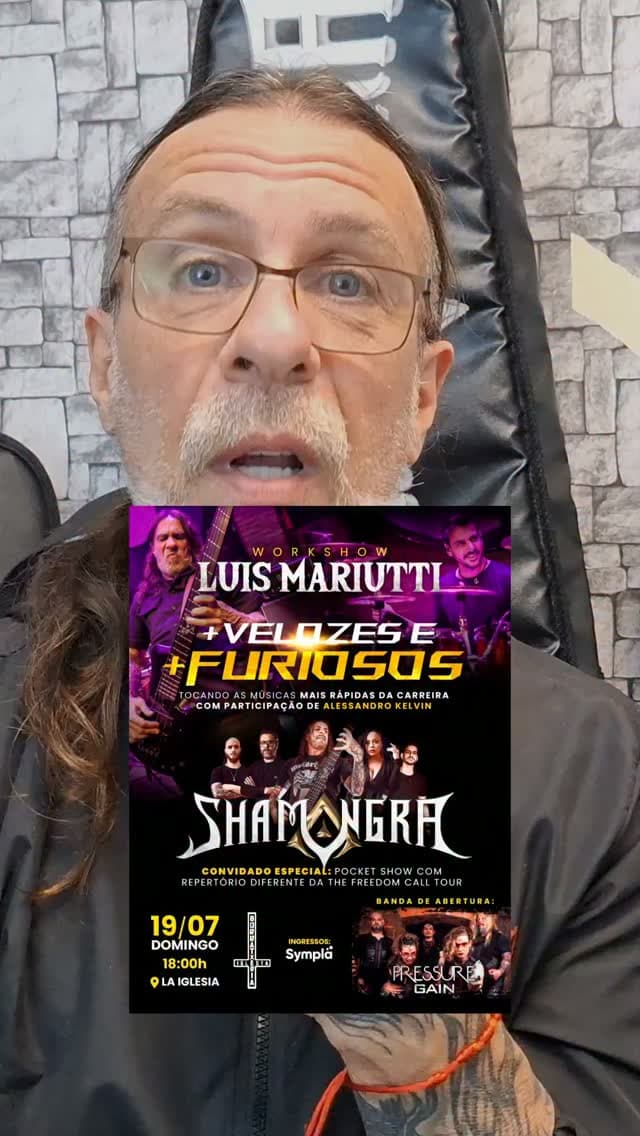 Flyer de Luis Mariutti, Sham Angra e mais 3 artistas