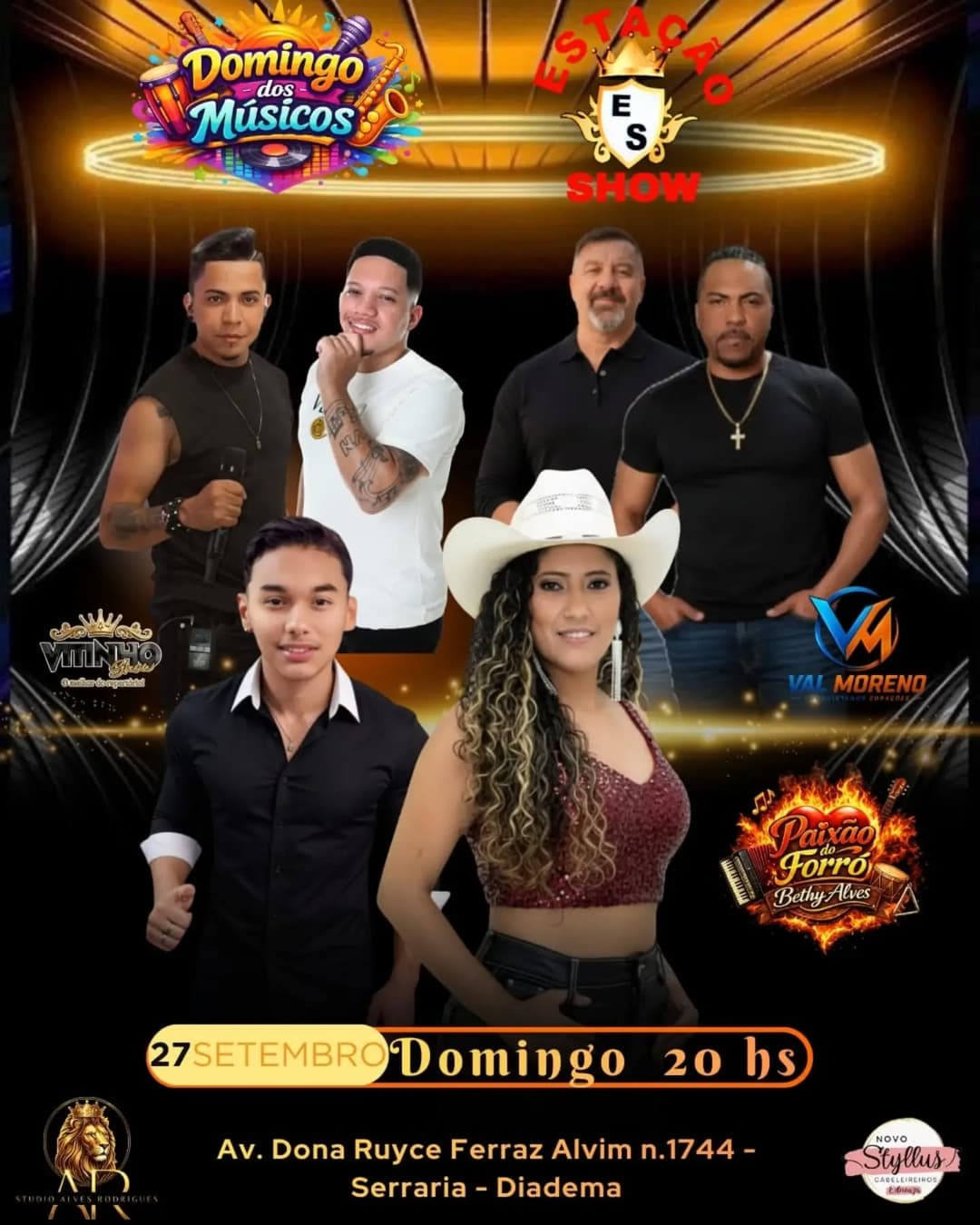 Flyer de Val Moreno e Paixão do Forró Bethy Alves