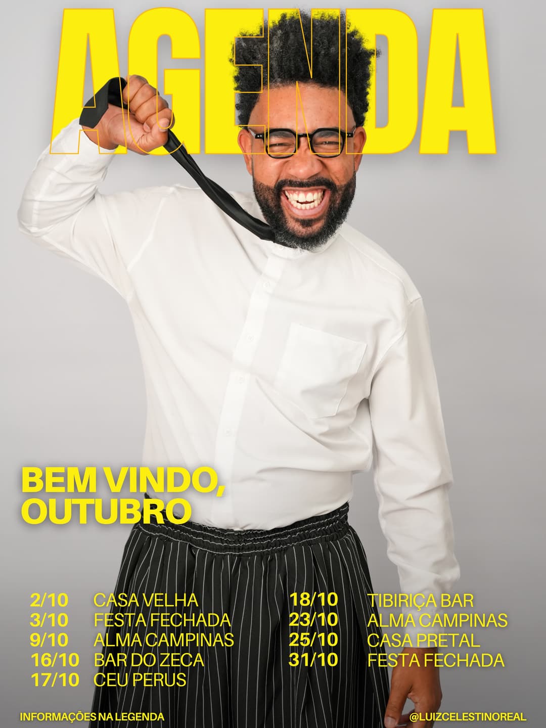 Flyer de Luiz Celestino e timjavan