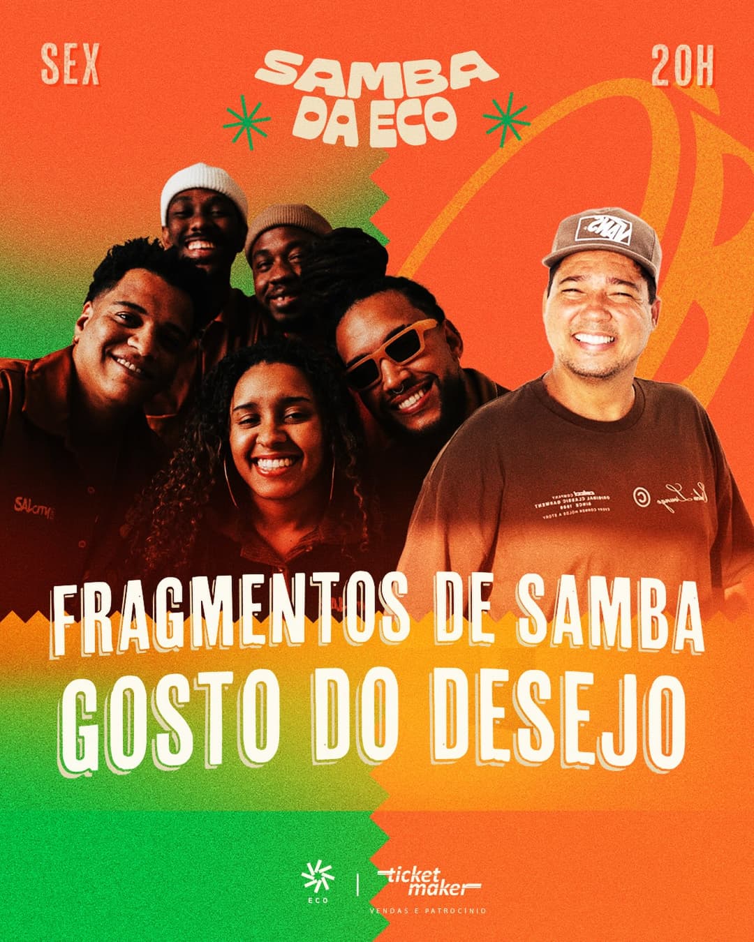 Flyer de Fragmentos de Samba e Gosto do Desejo