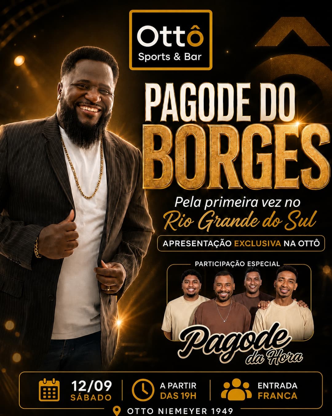 Flyer de Pagode da Hora e Pagode do Borges