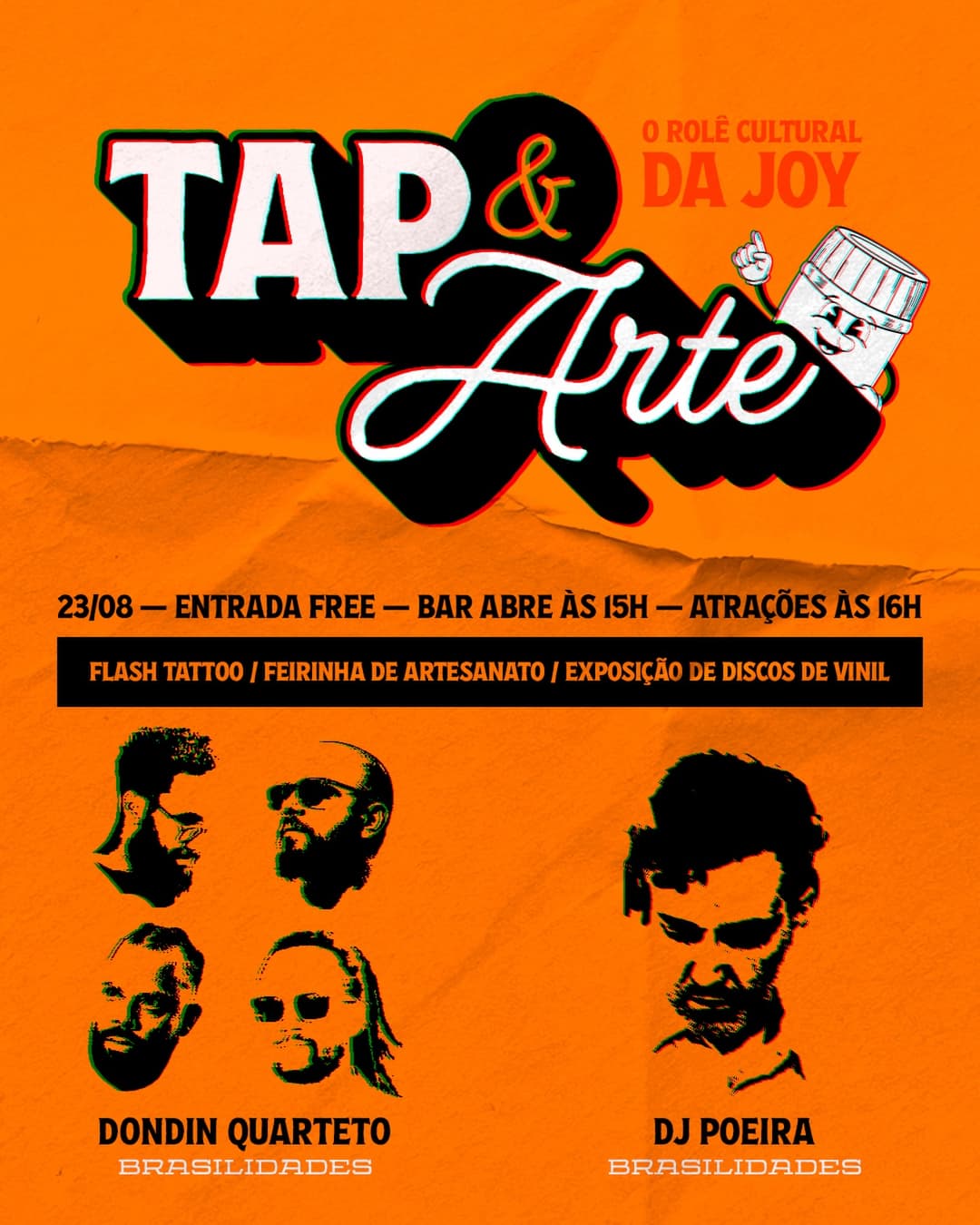 Flyer de DJ Poeira e Dondin Quarteto