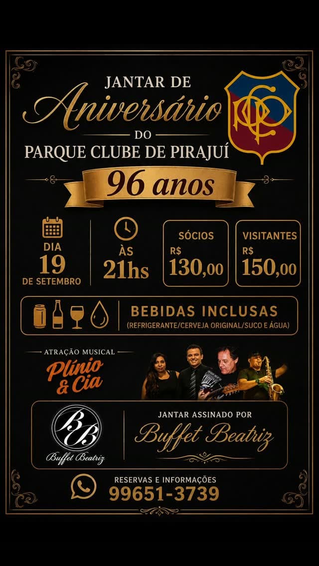Flyer de Plínio & Cia