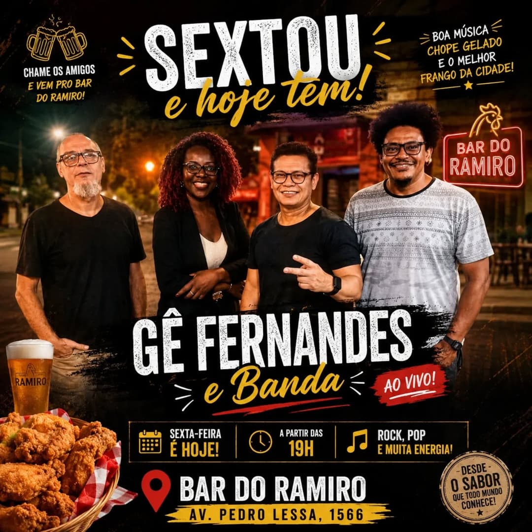 Flyer de Gê Fernandes