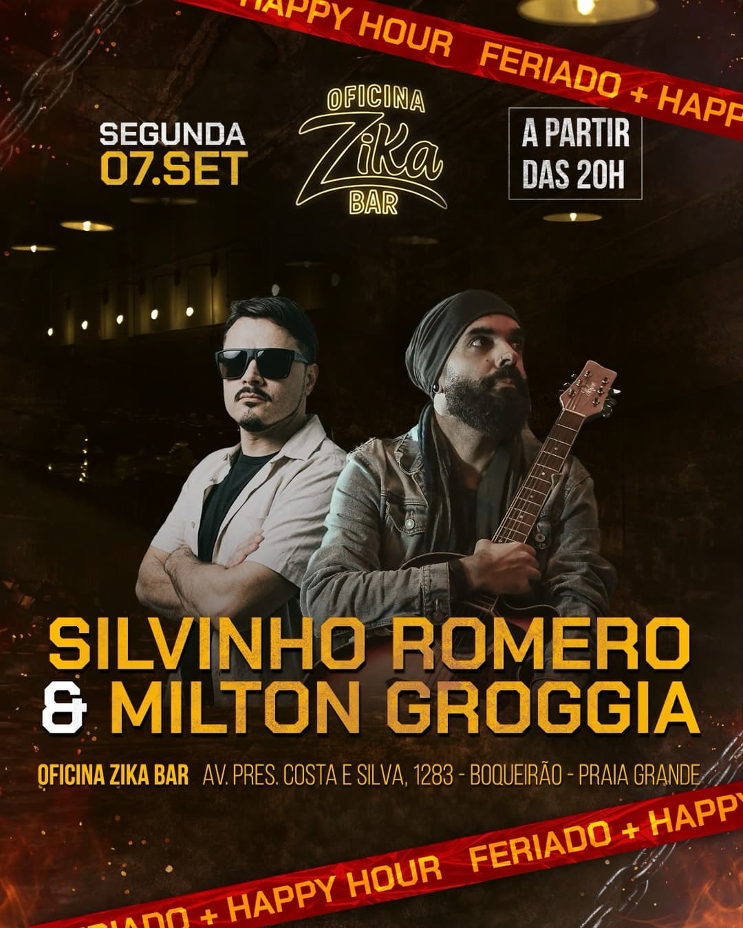 Flyer de Silvinho Romero e Milton Groggia