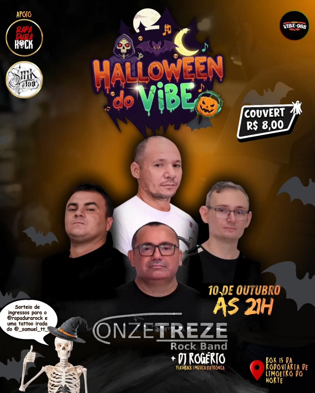 Flyer de BandaOnzeTreze e Rogerio DJ