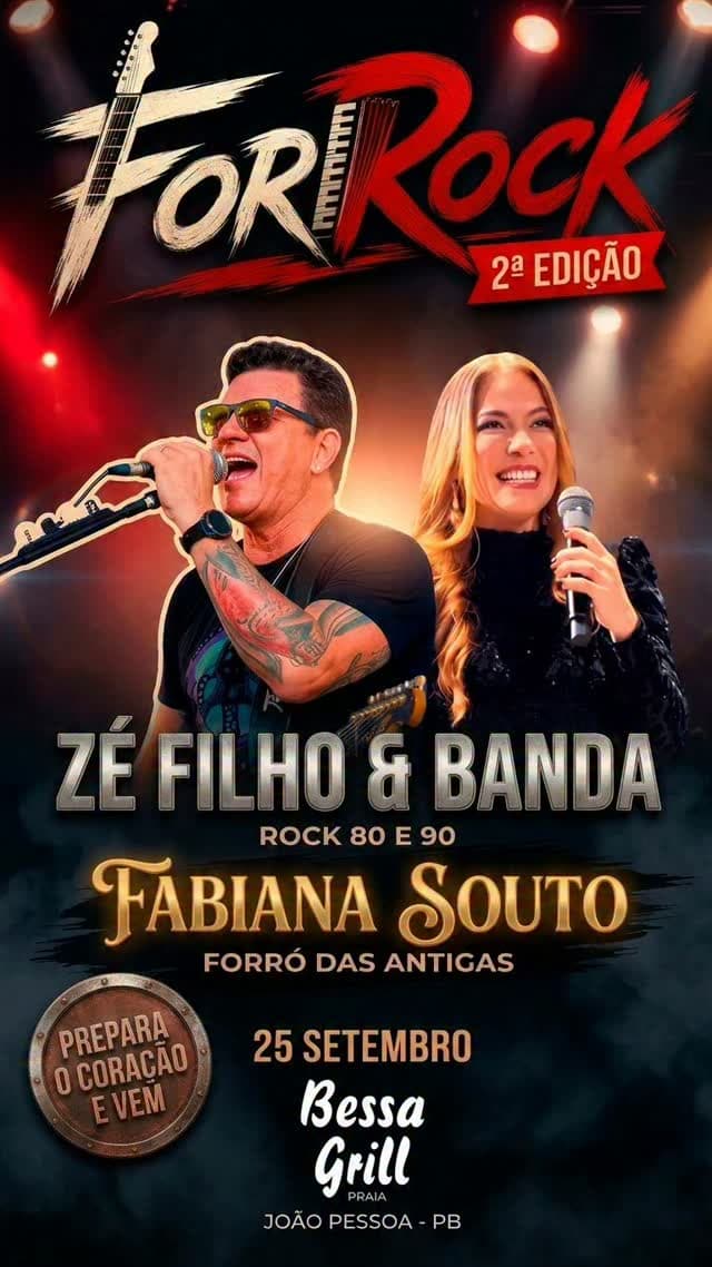 Flyer de Fabiana Souto e Zé Filho
