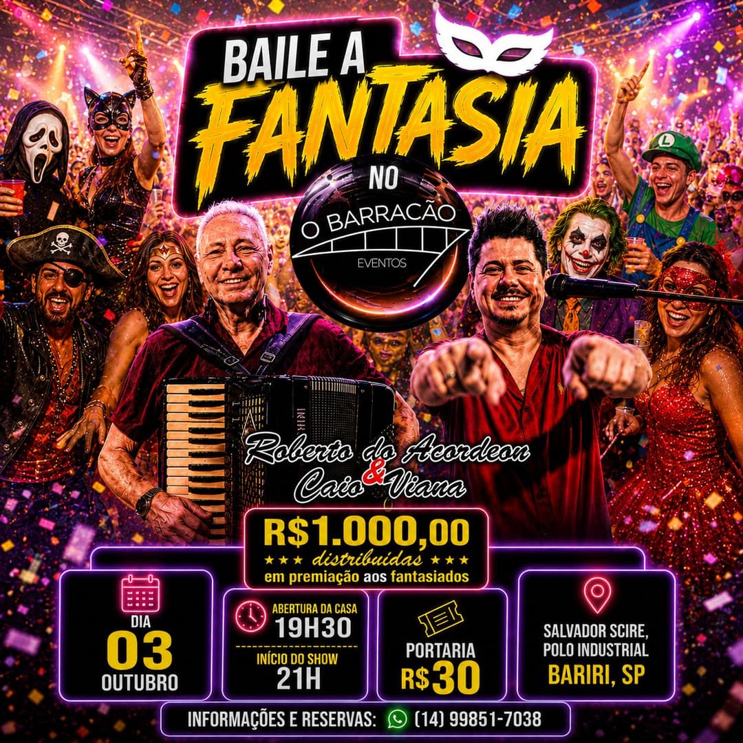 Flyer de Caio Viana e Roberto do Acordeon