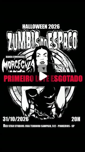 Flyer de Zumbis do Espaço e Morcegula Duo
