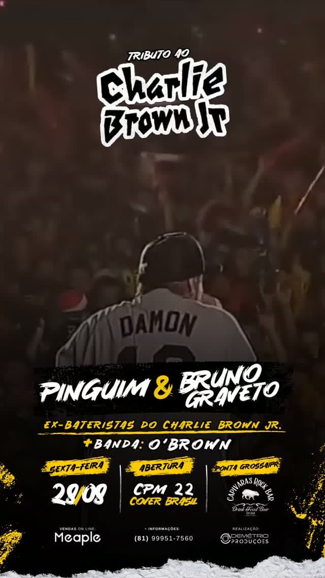 Flyer de CPM22 Cover Brasil e O´Brown