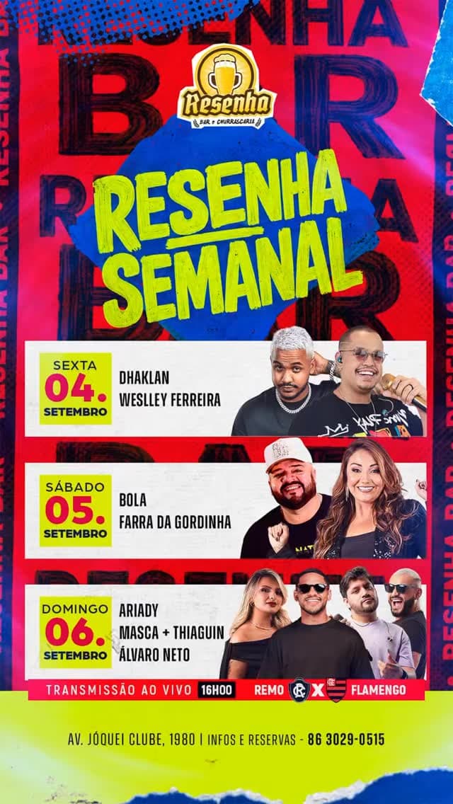 Flyer de Dhaklan e Weslley Ferreira