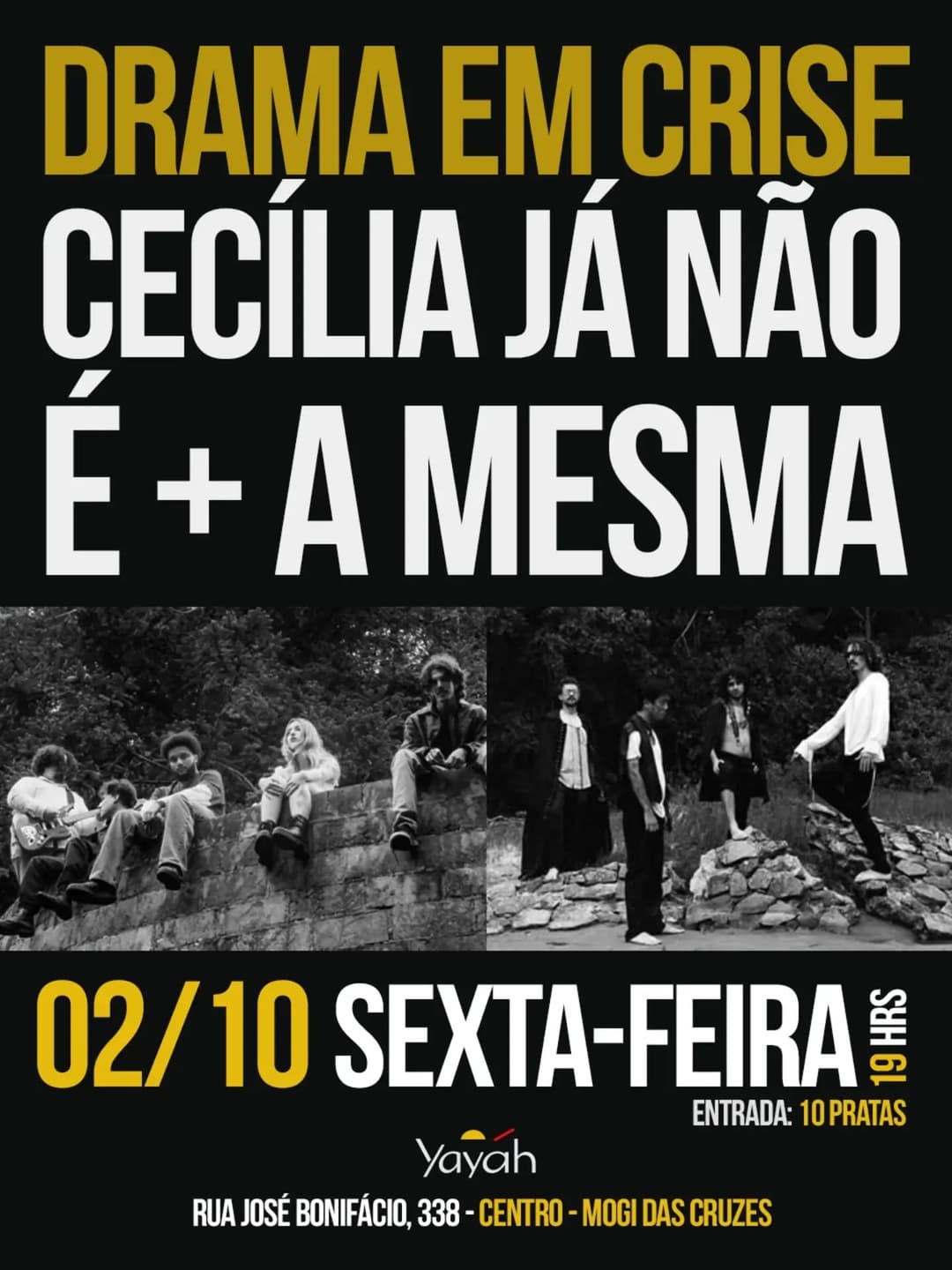 Flyer de Drama Em Crise e Cecília