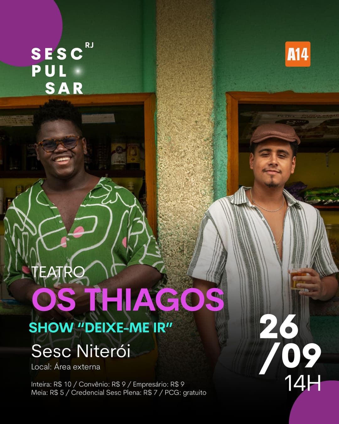 Flyer de Os Thiagos