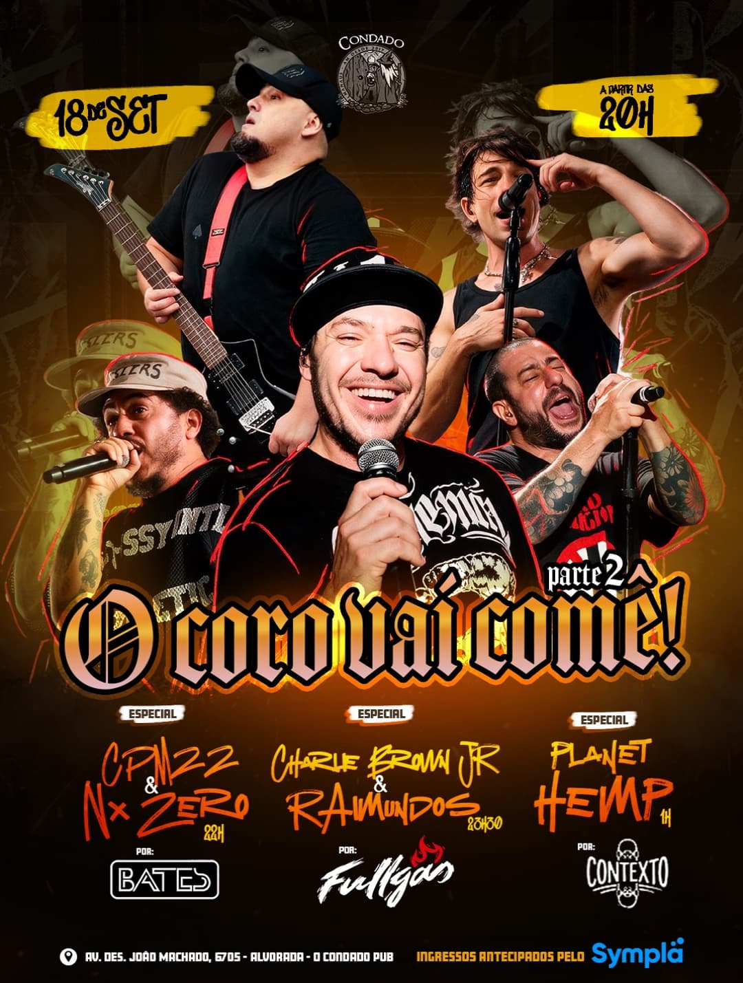 Flyer de Banda Fullgas, BERLIM, Bates e CONTEXTO