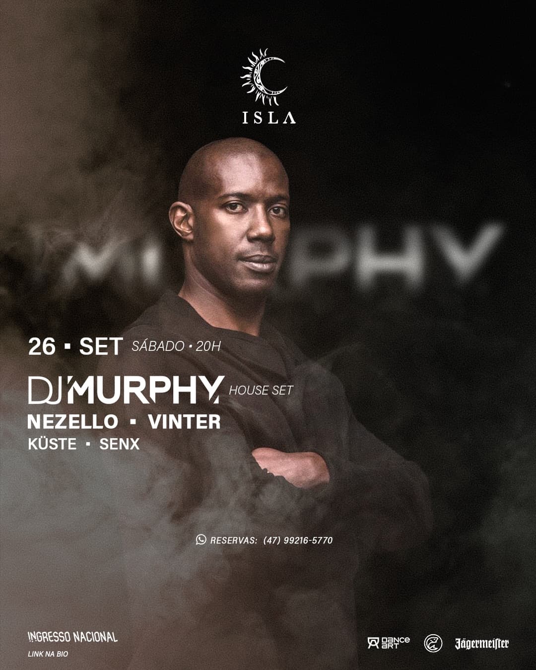 Flyer de DJ Murphy, Nezello, Vinter, Küste e Senx