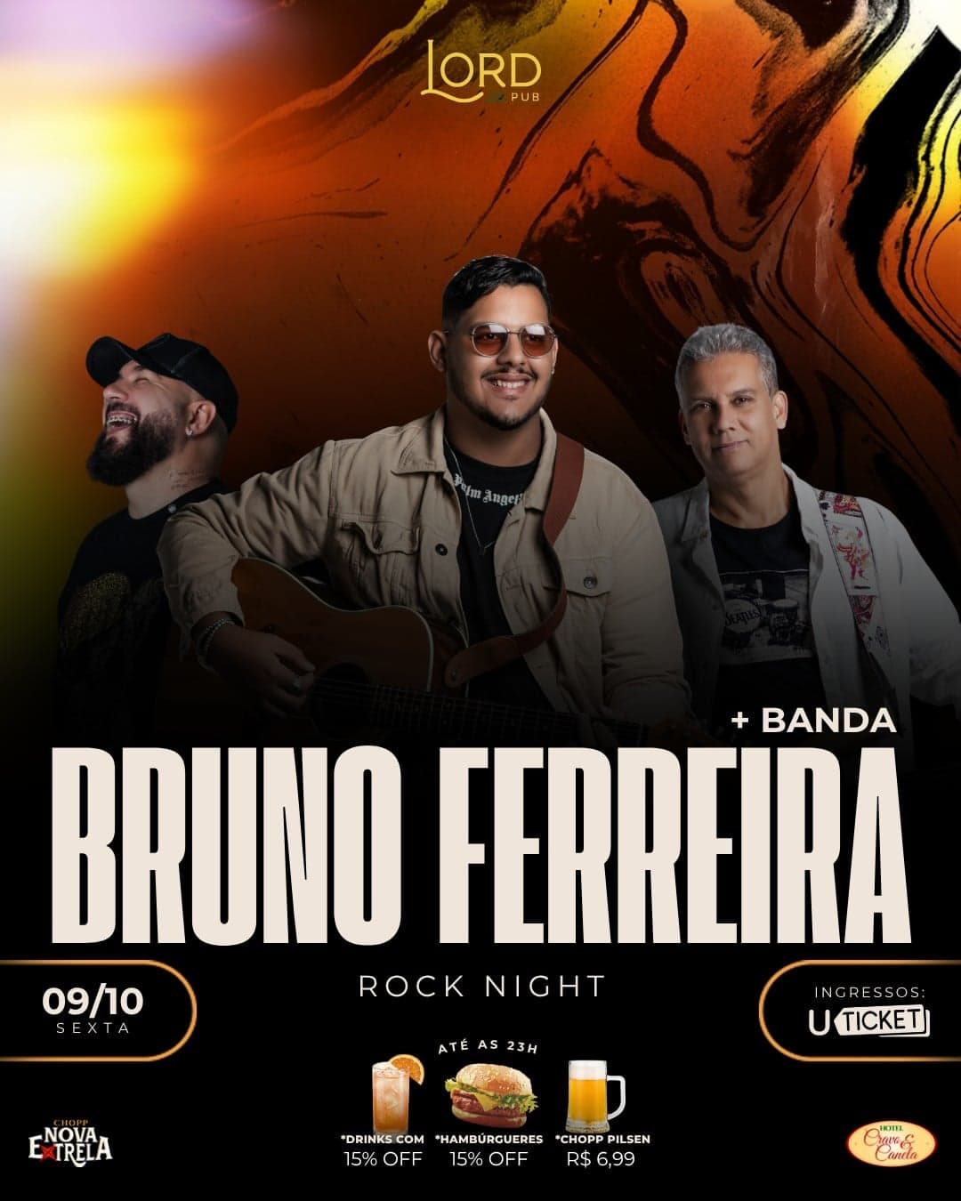 Flyer de Bruno Ferreira e Banda