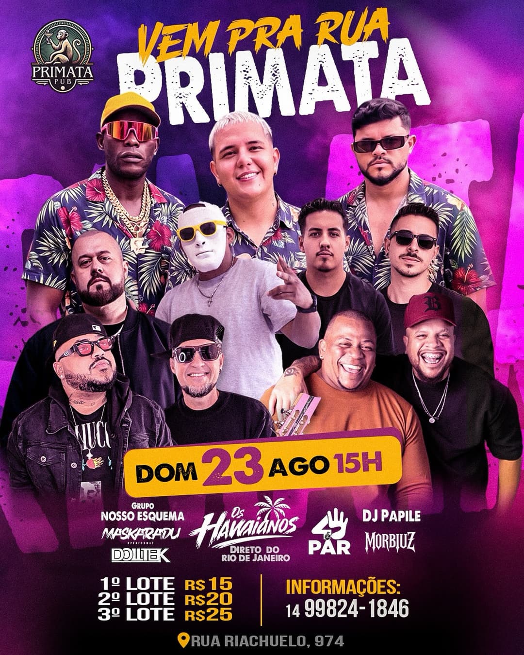Flyer de Morbiuz, 4éPAR, DJ Papile, Dolltek e mais 3 artistas