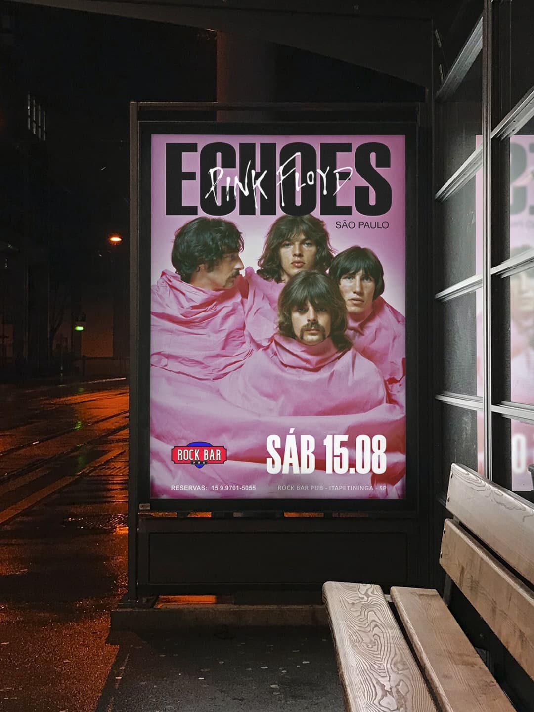 Flyer de Echoes Pink Floyd