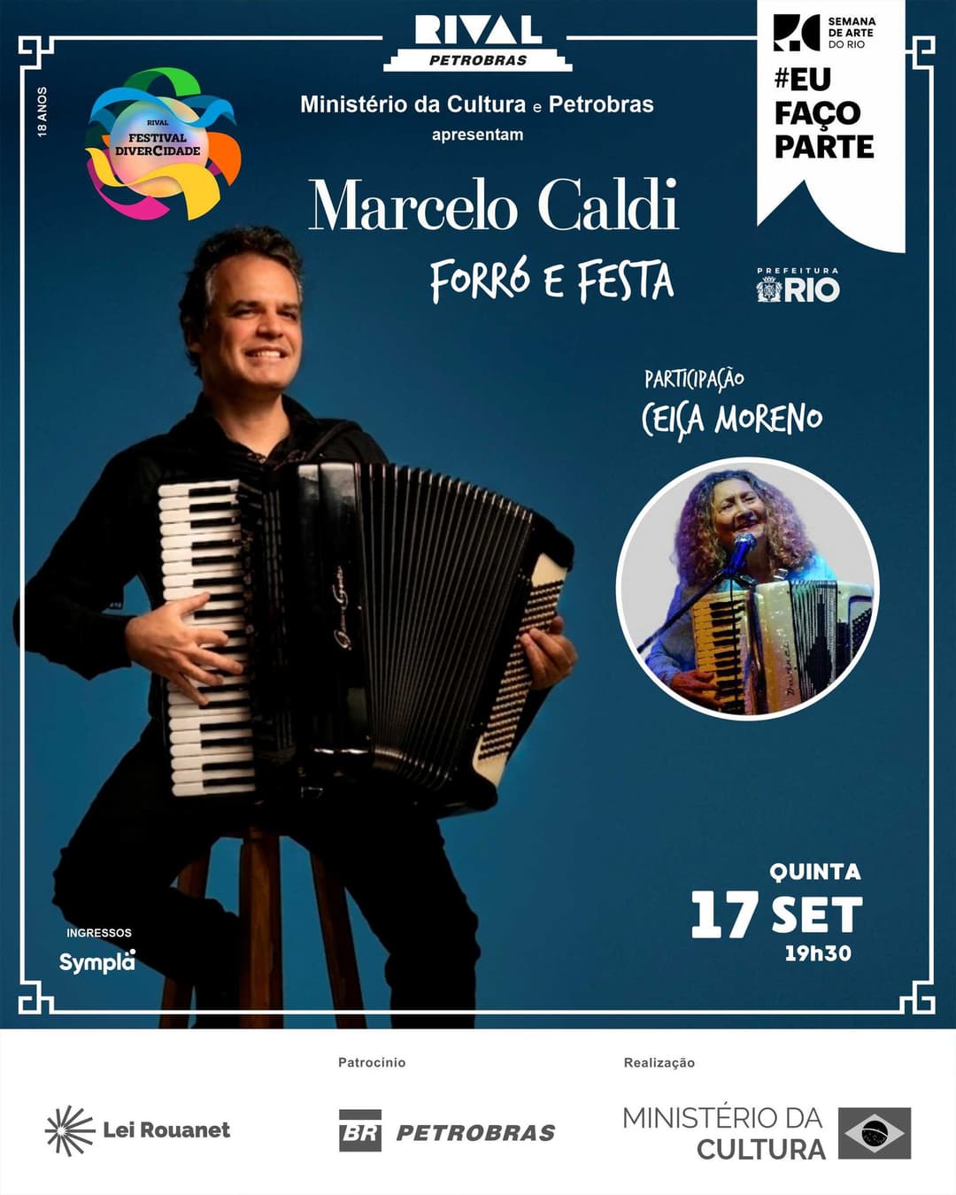 Flyer de Marcelo Caldi Trio e ceica_moreno