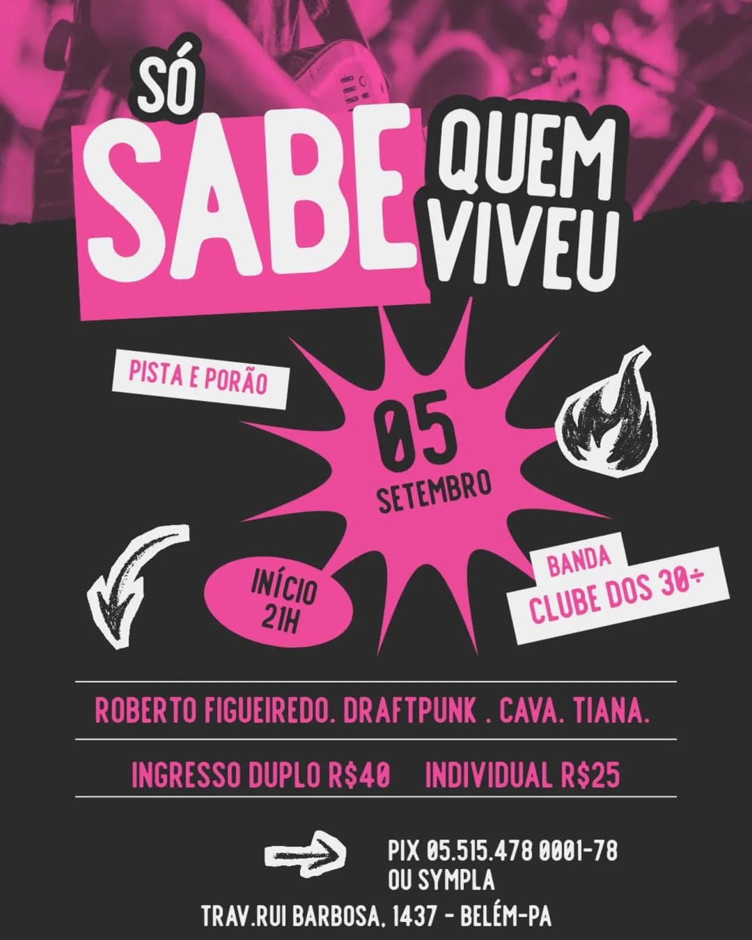Flyer de Tiana Ferreira, Roberto Figueiredo e mais 3 artistas