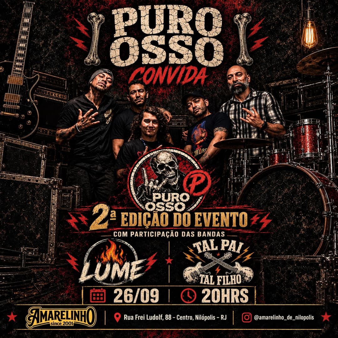 Flyer de Lume e Tal Pai Tal Filho