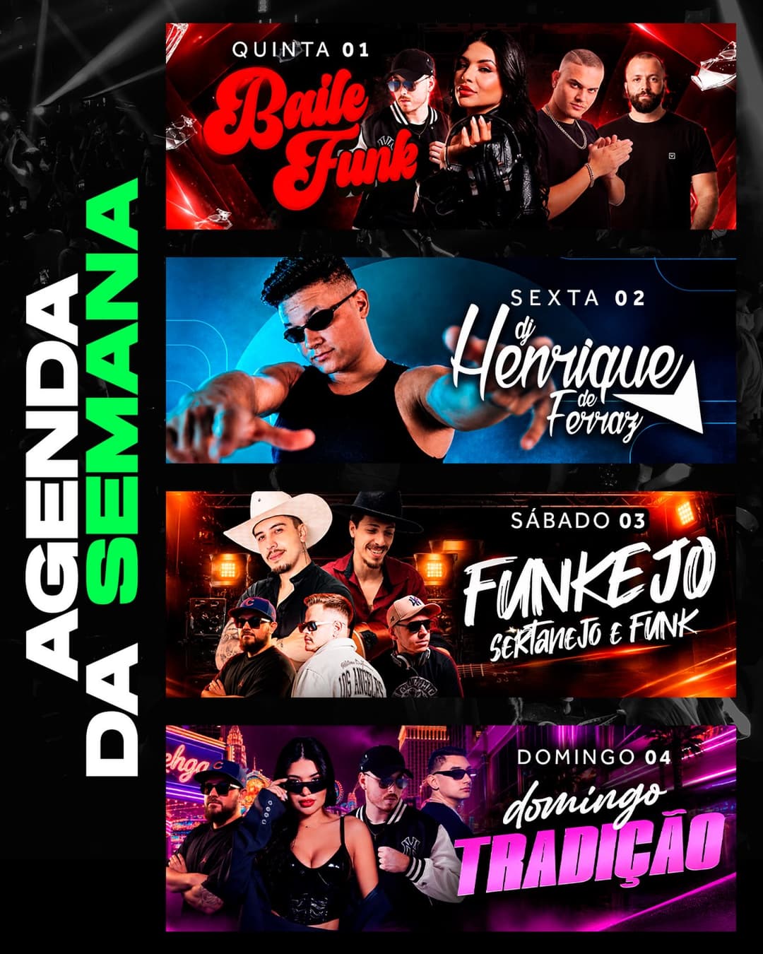 Flyer de DJ Henrique de Ferraz