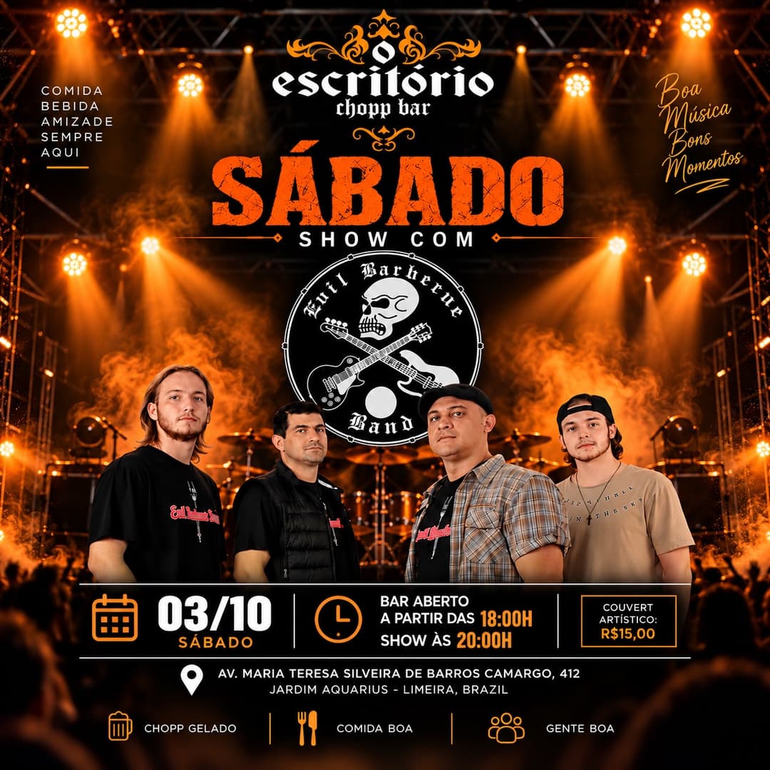 Flyer de Evil Barberue Band