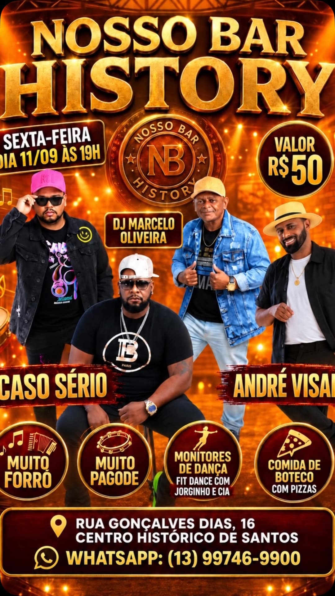 Flyer de DJ MARCELO OLIVEIRA, CASO SÉRIO e André Visal